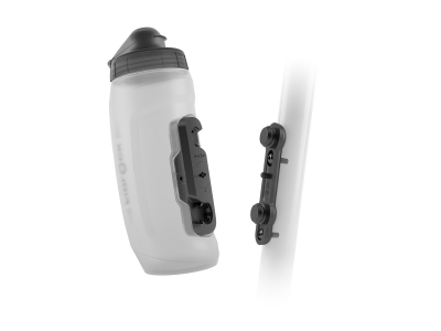 Fľaša FIDLOCK TWIST 590 transparentná + podstavec na bicykel