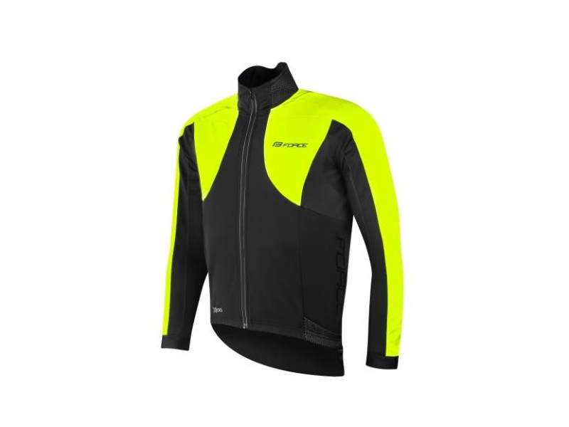 FORCE bunda X100, zimná, čierna-fluo